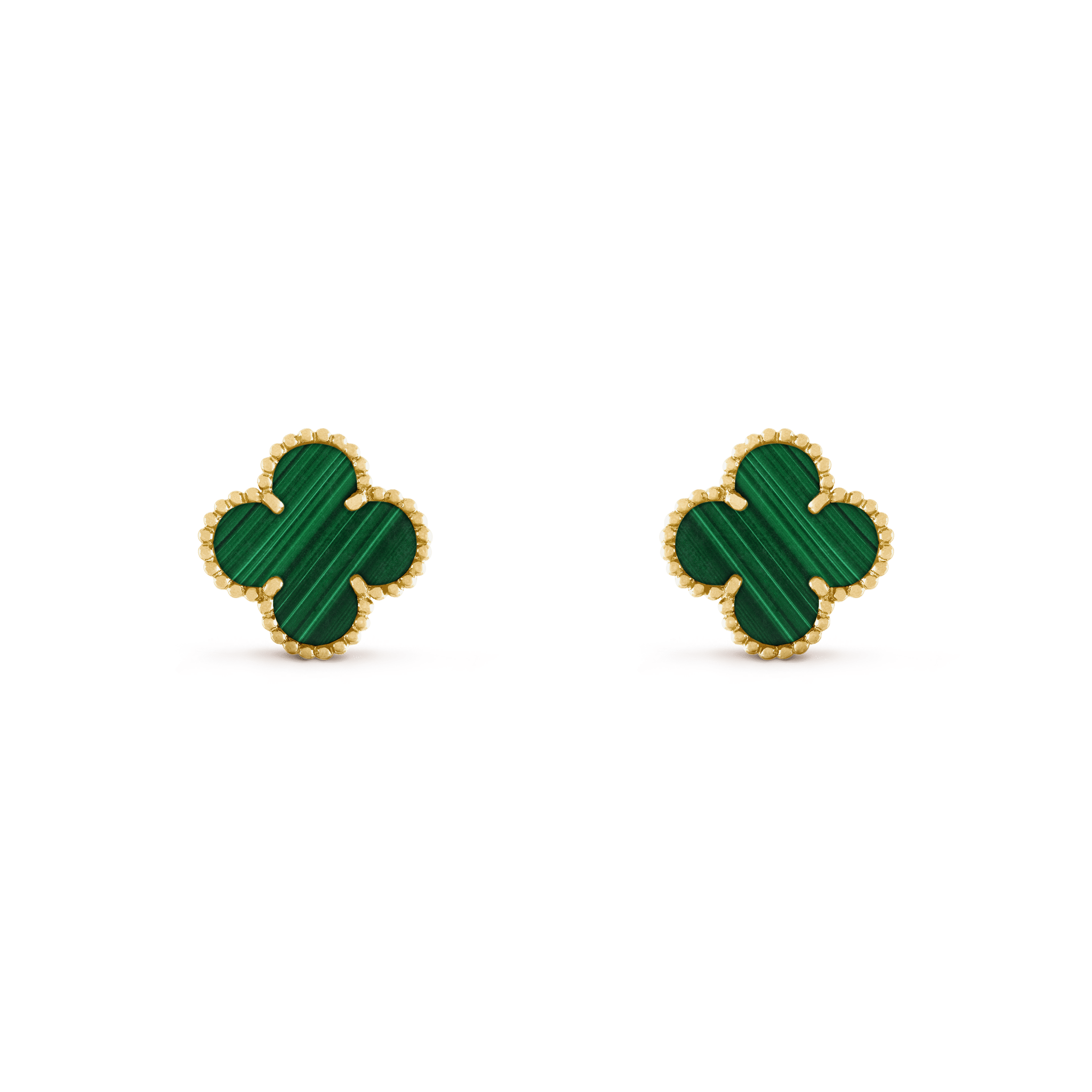 Vintage Alhambra Zümrüt Yeşili Küpe - MuffGem