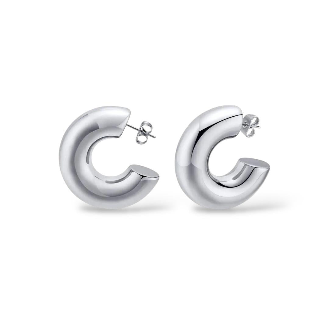 Crescent Argenté Küpe - MuffGem