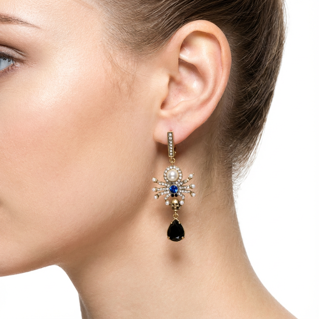 Королевские серьги Арахны (импортные, в коробке)