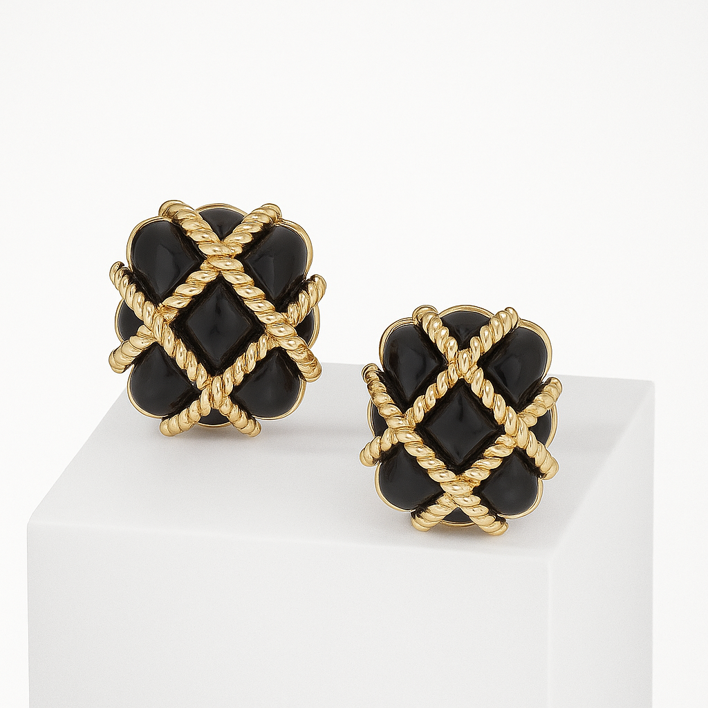 Ebon Knot Drops Earrings