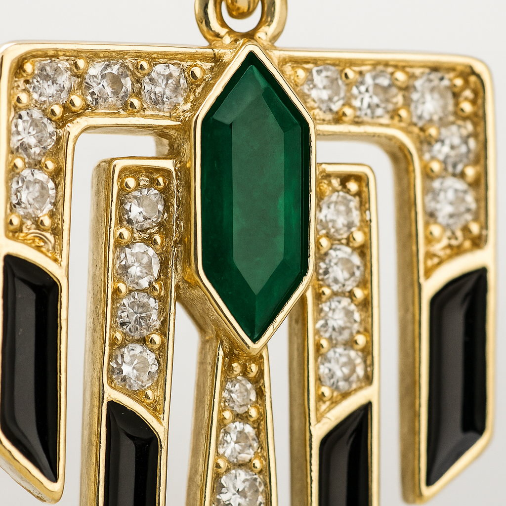 Серьги Nouveau Emeraude