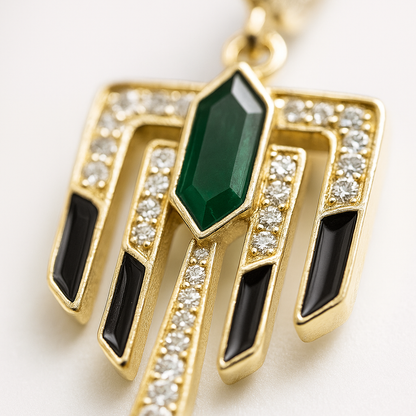 Серьги Nouveau Emeraude