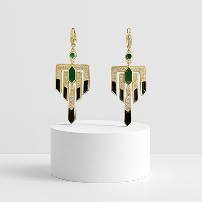 Серьги Nouveau Emeraude