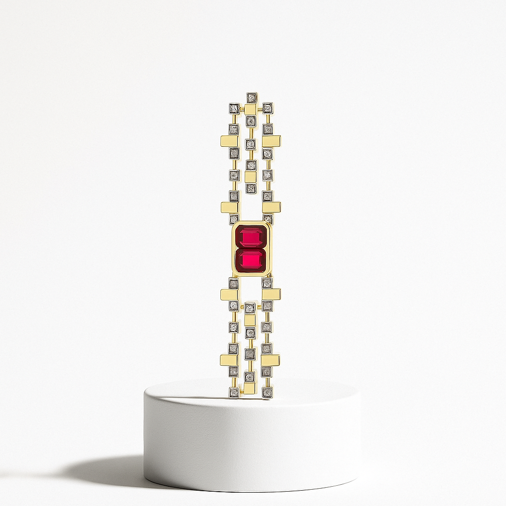 Серьги Ruby Matrix