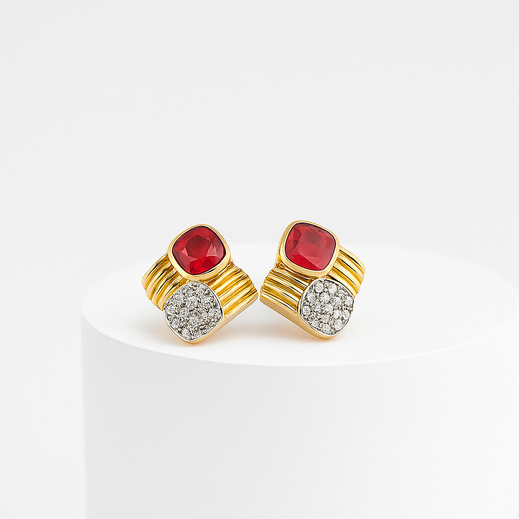 Серьги из зеркального кварца