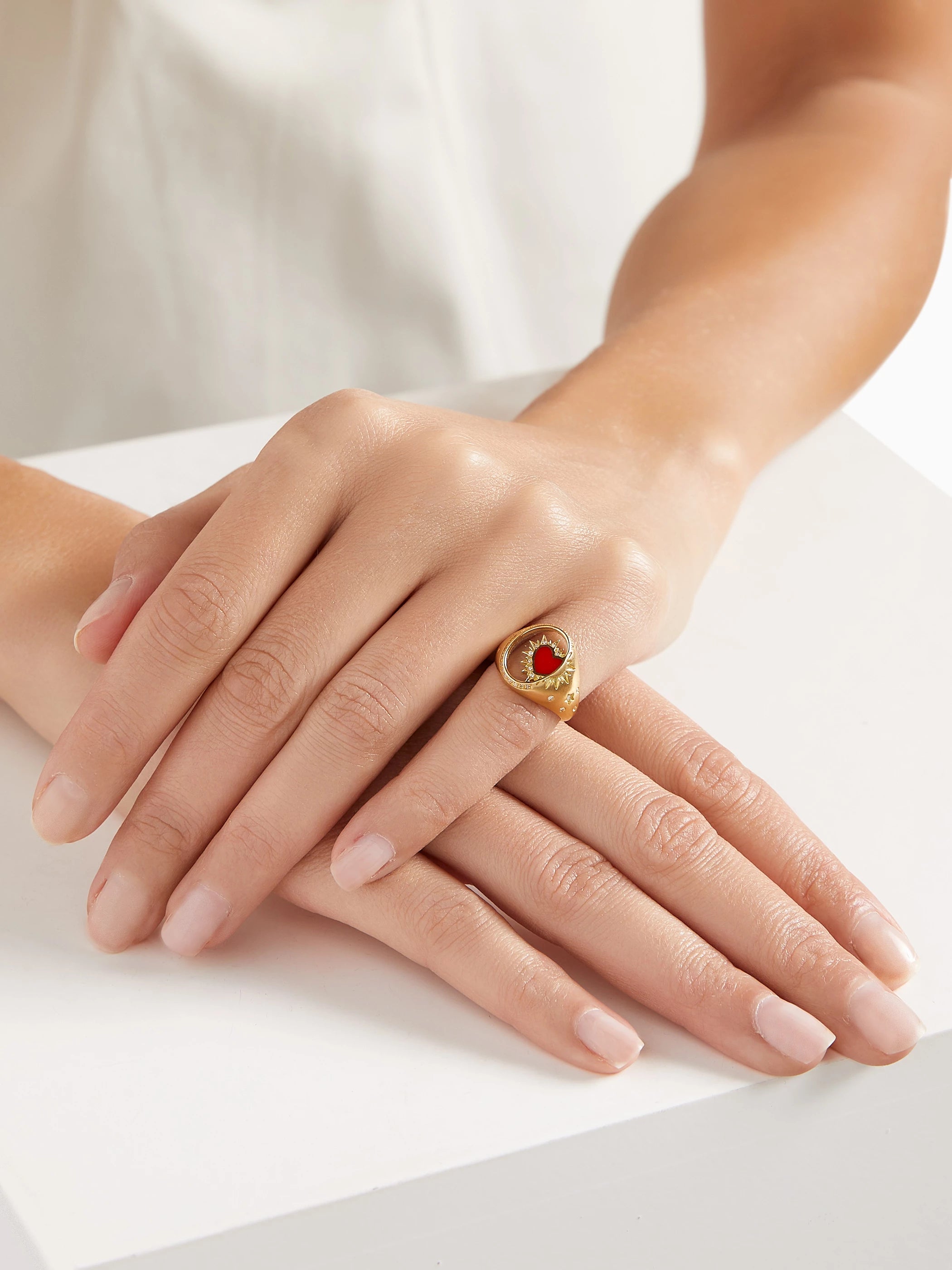 Sun Kissed Heart Ring