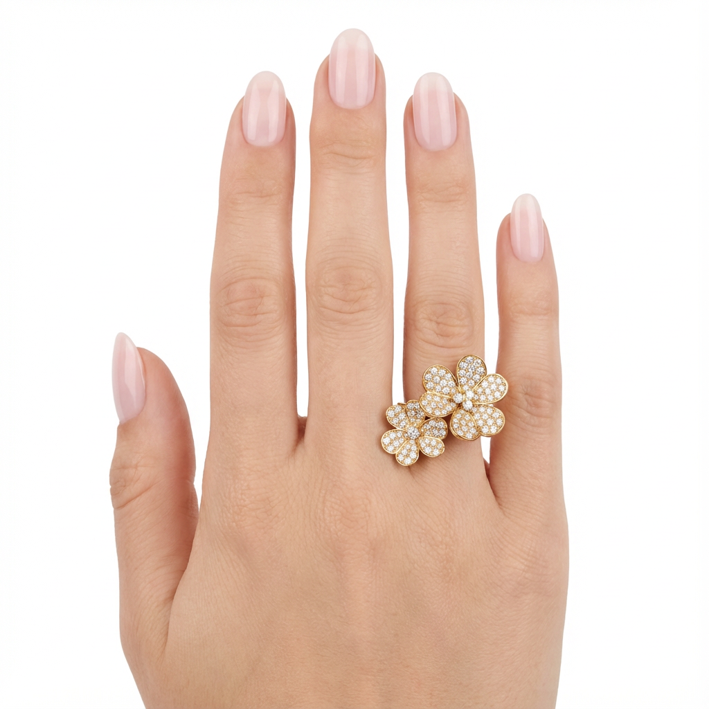 VCA Mirrored Yüzük (İthal Kutulu Model)