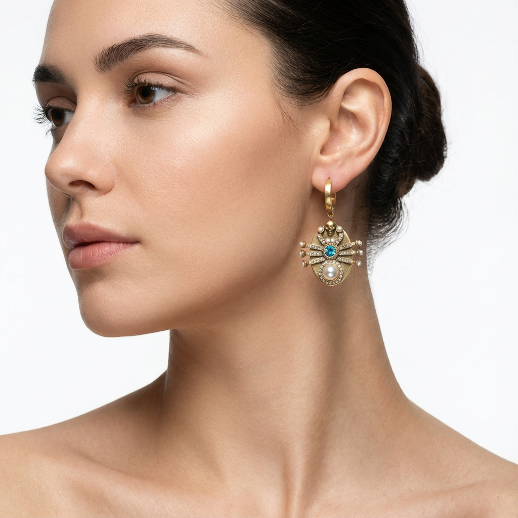 Серьги в готическом стиле (импортные, в коробке)