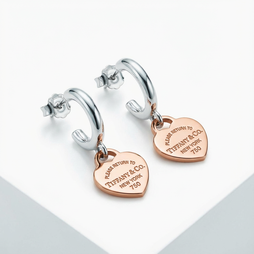 Étoile Heart Küpe (İthal Kutulu Model)