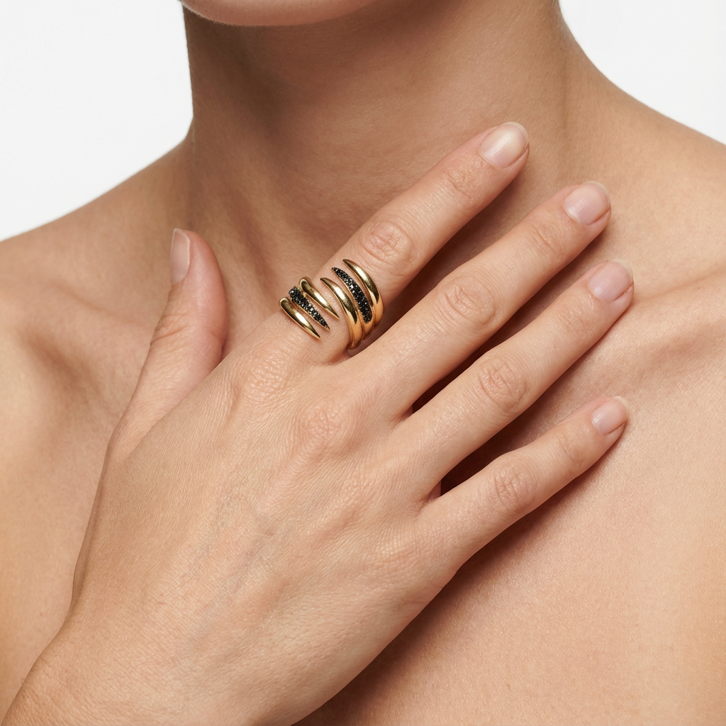 Кольца с кошачьим краем