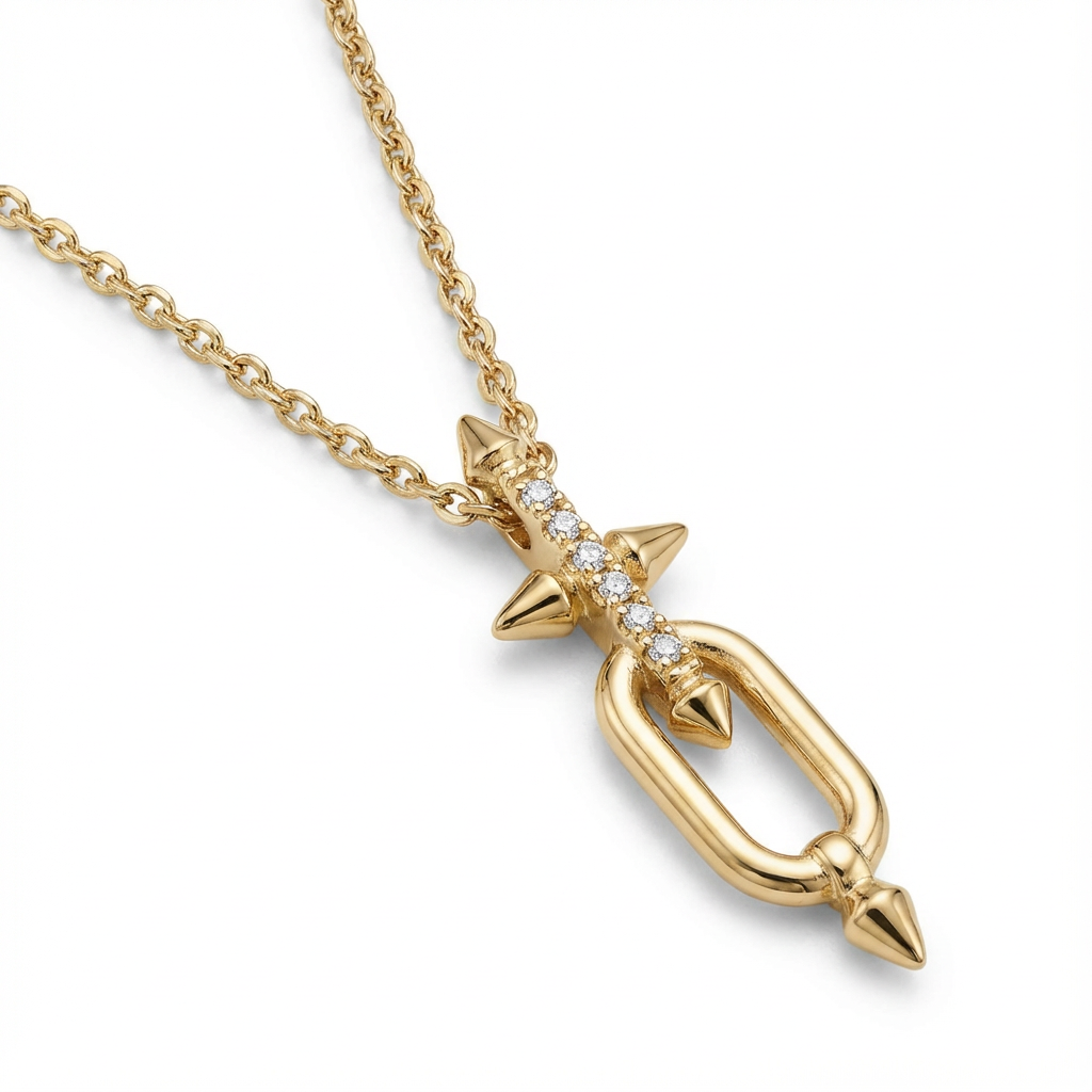 Luminara Dagger Necklace (Imported Boxed Model)