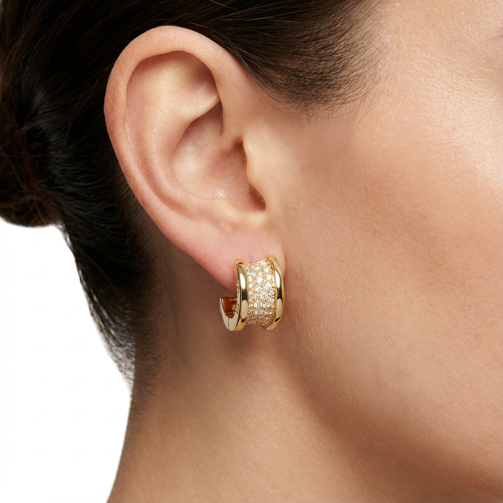 Серьги «Большой павильон» (импортная модель в коробке)