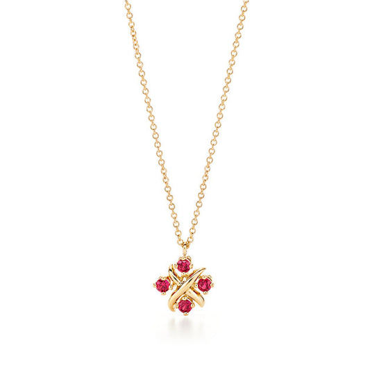 Ruby Fleur Kolye (İthal Kutulu Model)