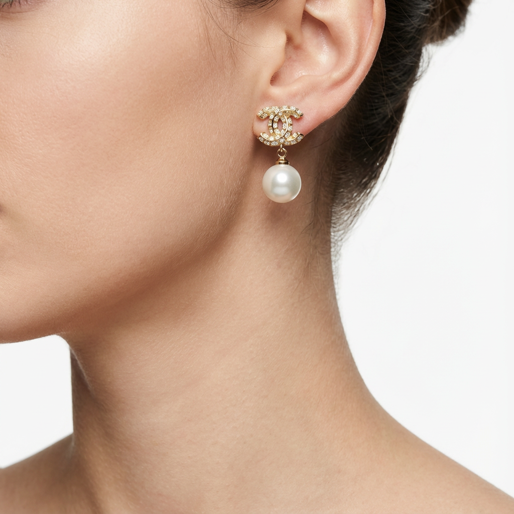 Классические жемчужные серьги (импортные, в коробке)