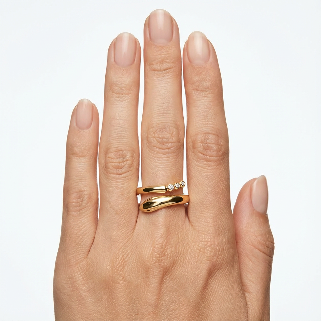 S Curve Yüzük (İthal Kutulu Model)