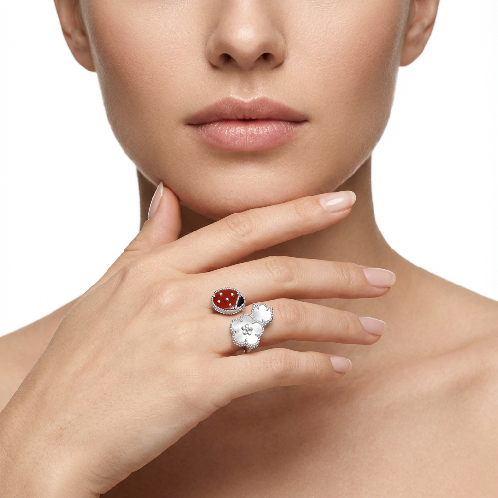 VCA Beetle Yüzük (İthal Kutulu Model)