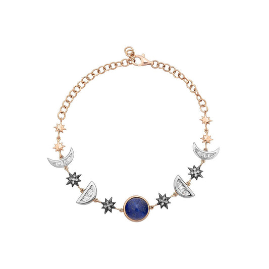 Diamond Moon Arc Bileklik - MuffGem