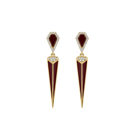 Crimson Obelisk Küpe