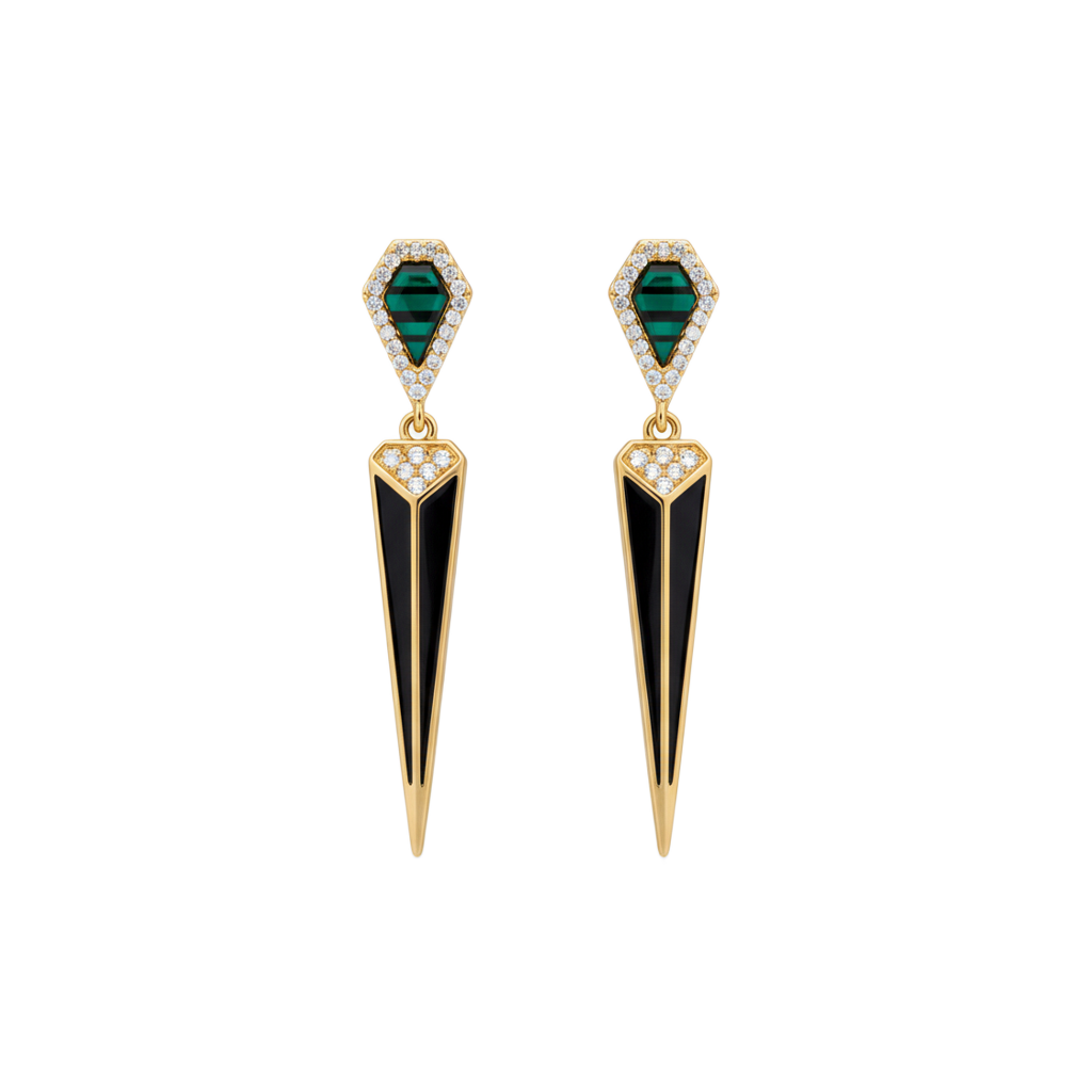 Crimson Obelisk Earring 