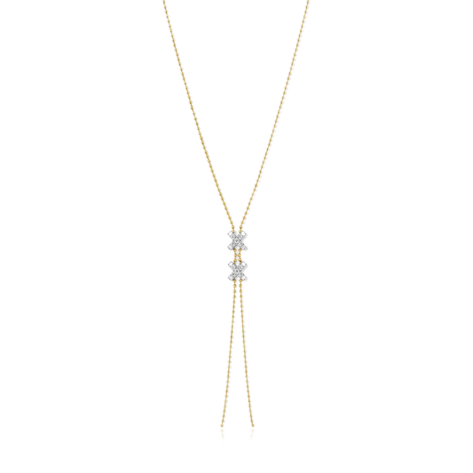 Double Kiss Lariat Kolye