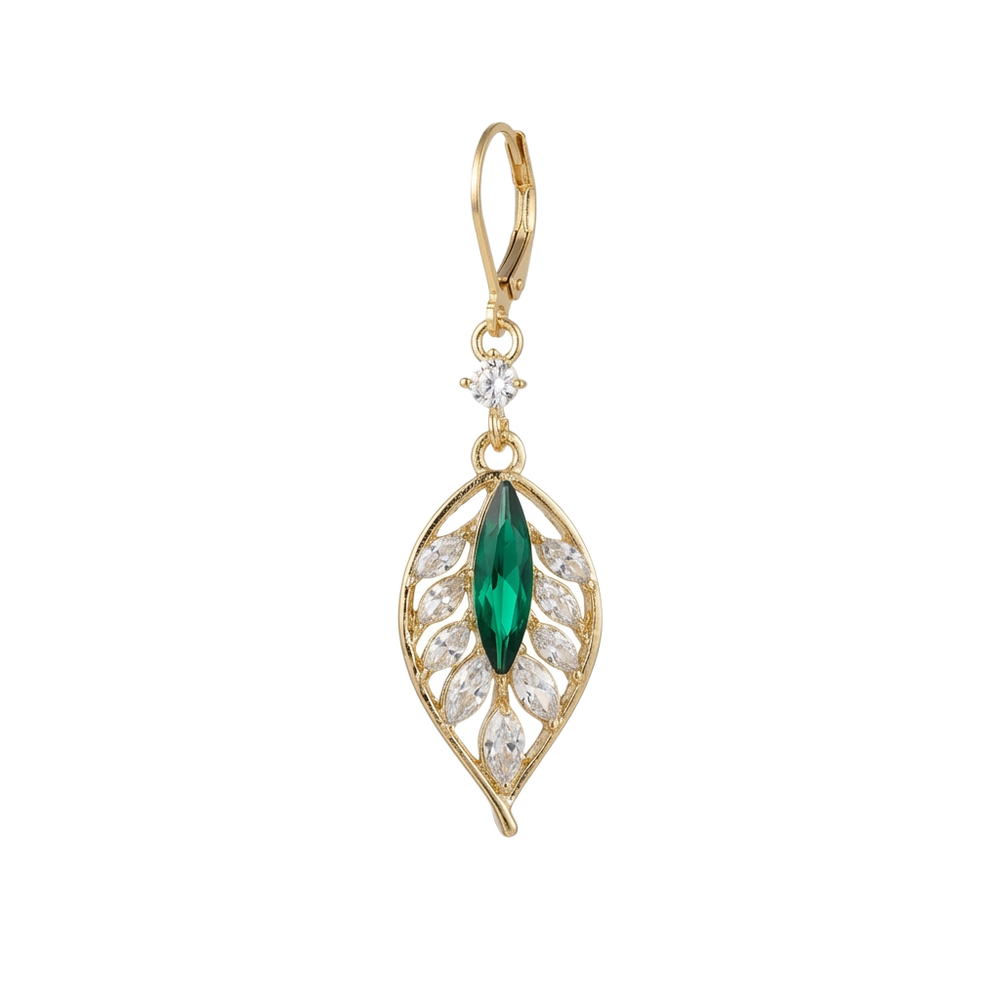 Emerald Leaf Küpe