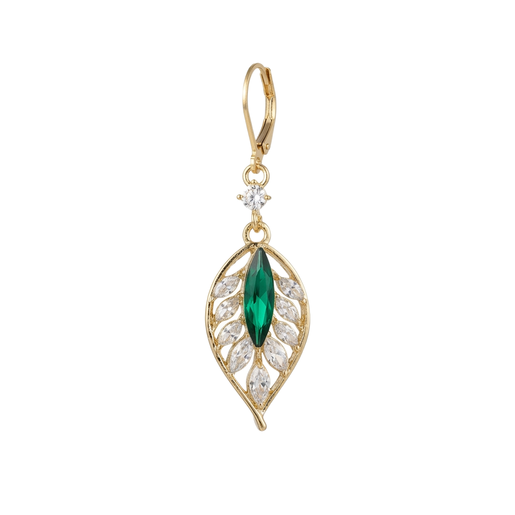 Emerald Leaf Küpe