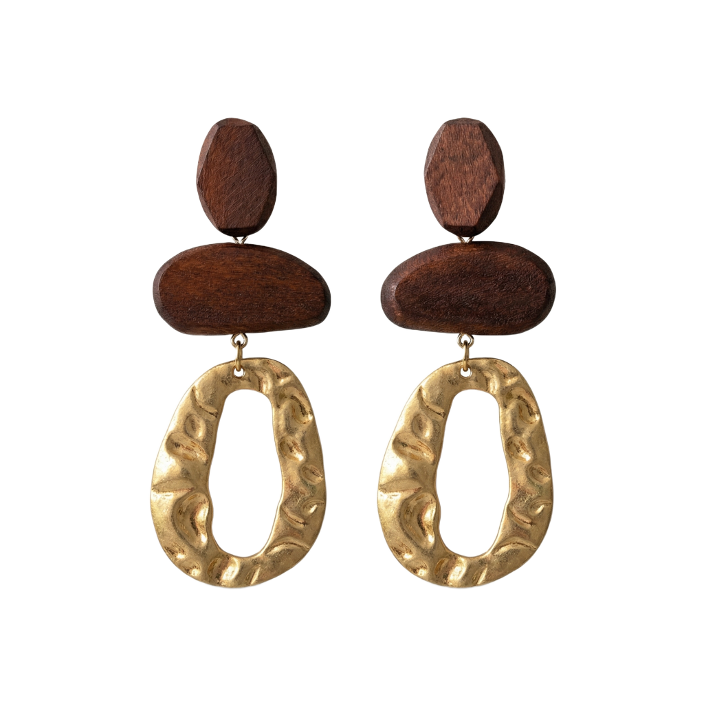 Ebony & Gilded Küpe