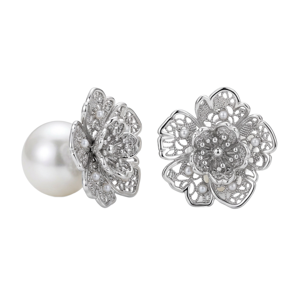 Sculpted Silver Küpe (İthal Model)