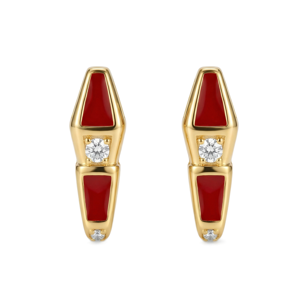 Gilded Ruby Küpe (İthal Model)