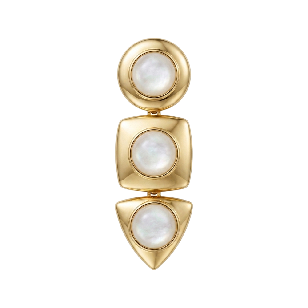 Trio Form Pearl Earrings
