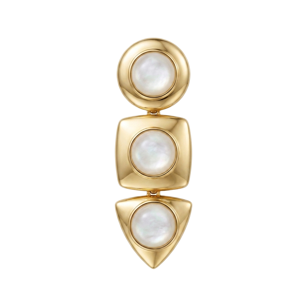 Trio Form Pearl Küpe