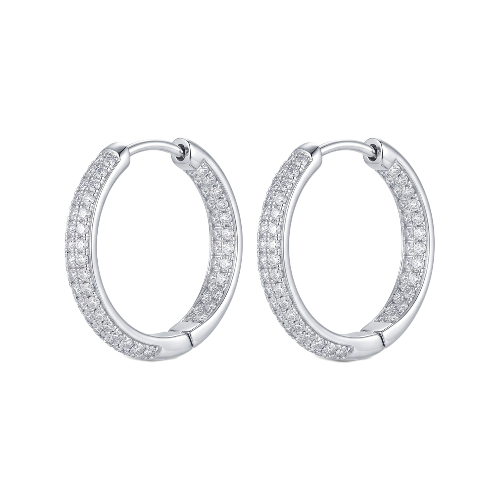 Pavé Silver Eternity Küpe