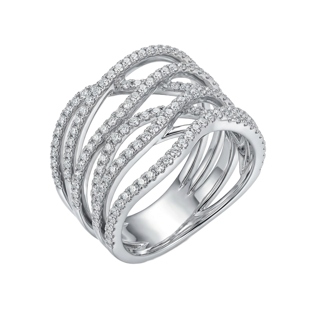 Undulating Pavé Yüzük