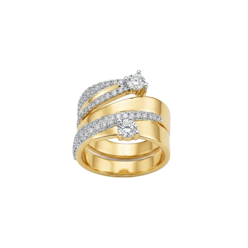 Dual-Tone Pavé Yüzük