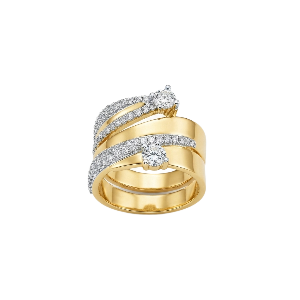 Dual-Tone Pavé Yüzük