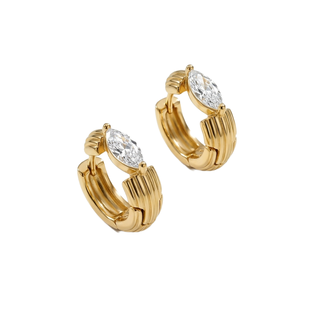 Marquise Fluted Küpe