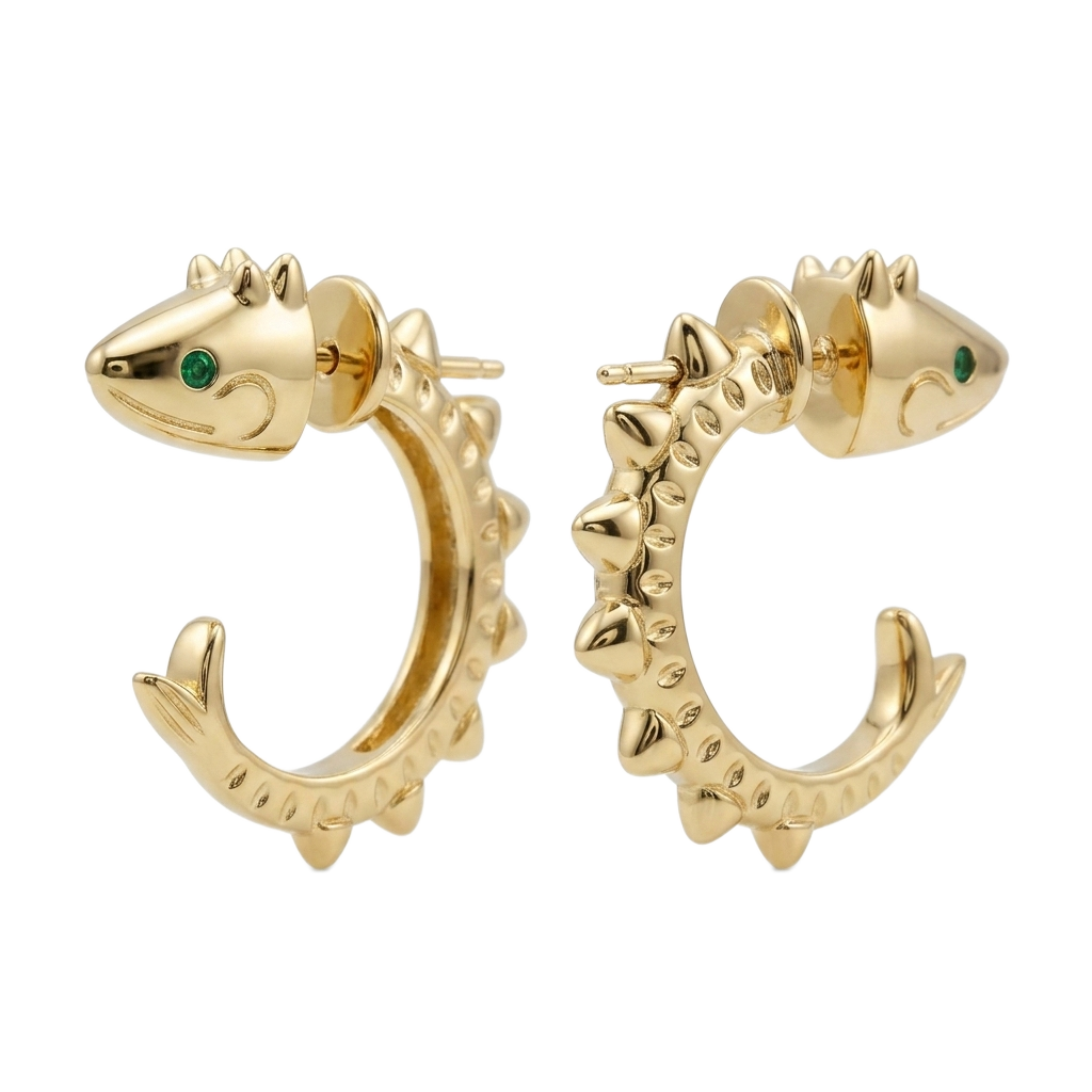 Emerald Reptile Küpe
