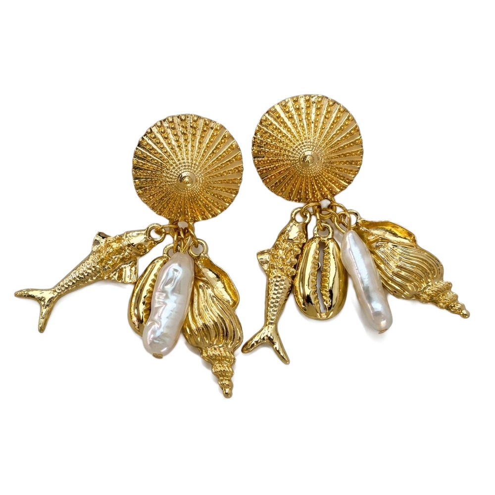 Baroque Marine Earrings
