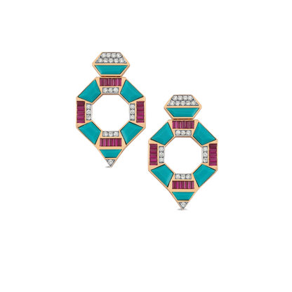 Art Deco Riot Küpe - MuffGem