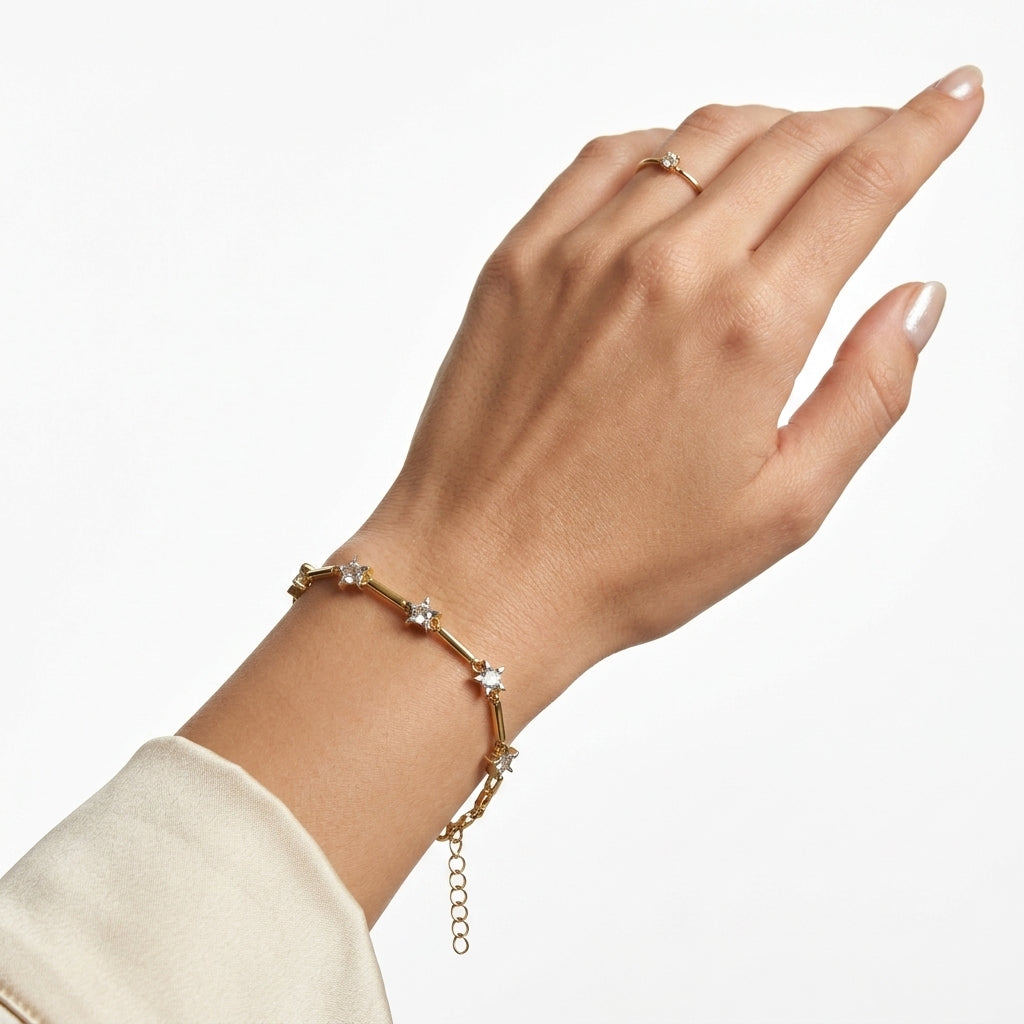 Gilded Linear Astral Bileklik
