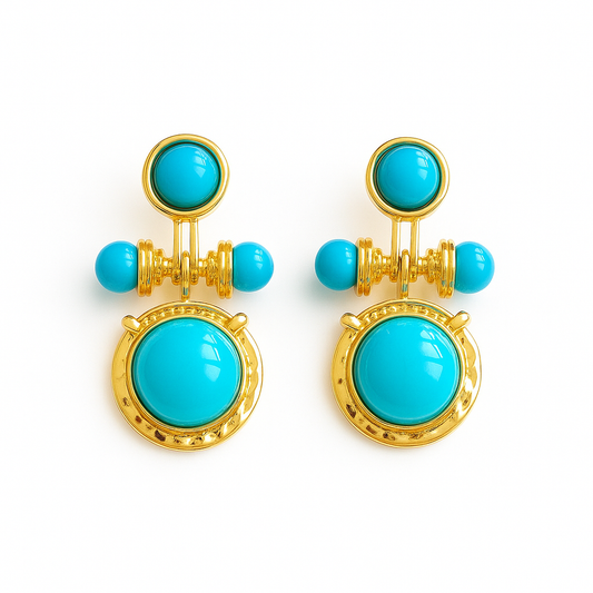 Turquoise Vortex Küpe - MuffGem