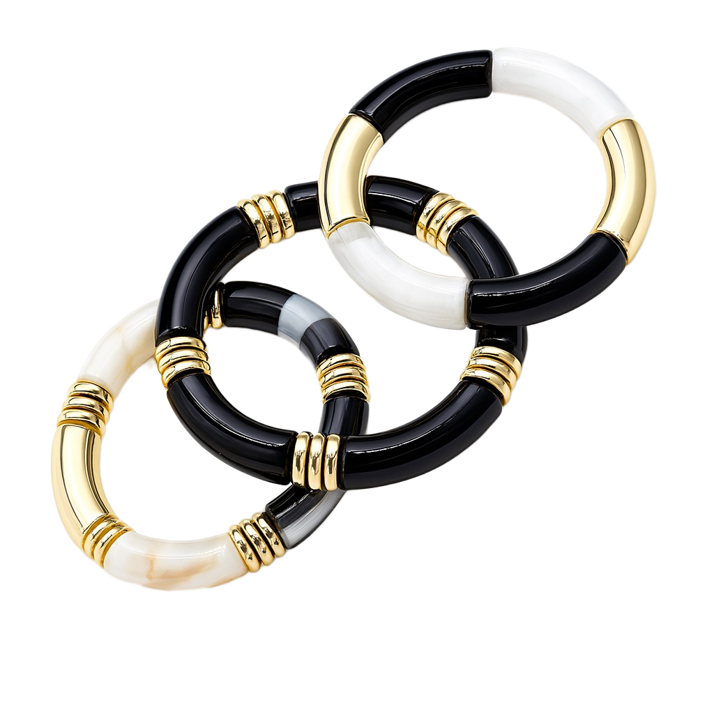 Monochrome Bamboo Bileklik