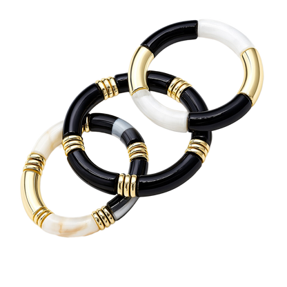 Monochrome Bamboo Bileklik