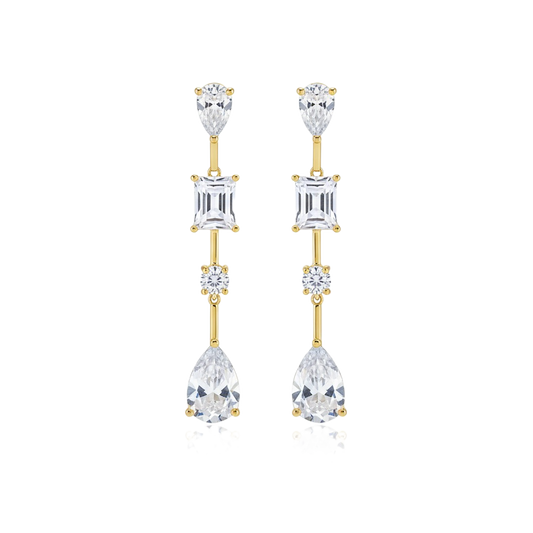 Asscher & Pear Küpe