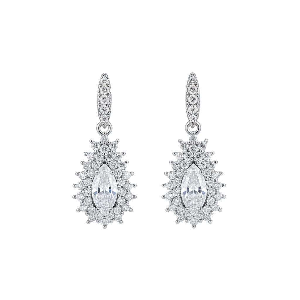 Ice Halo Earrings