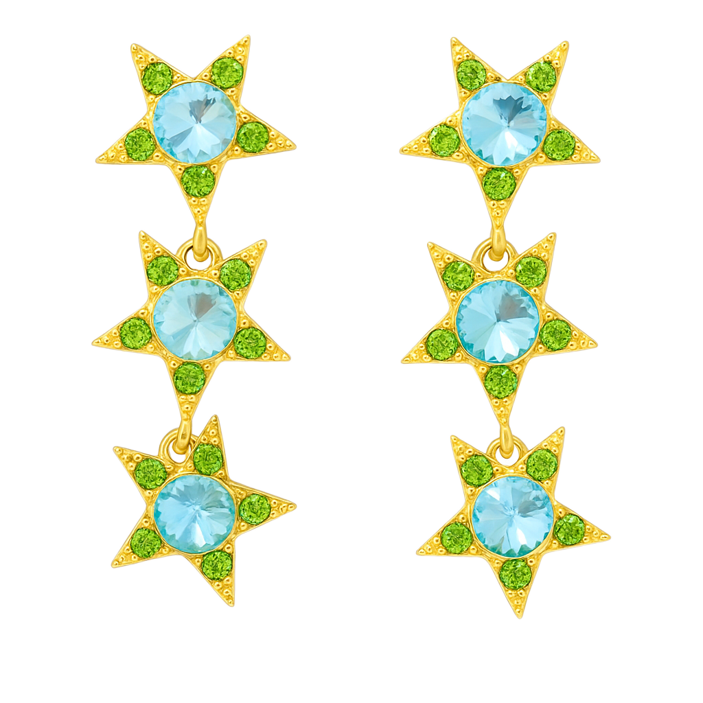 Étoile Lime Küpe - MuffGem