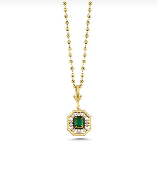 Art Deco Green Kolye - MuffGem