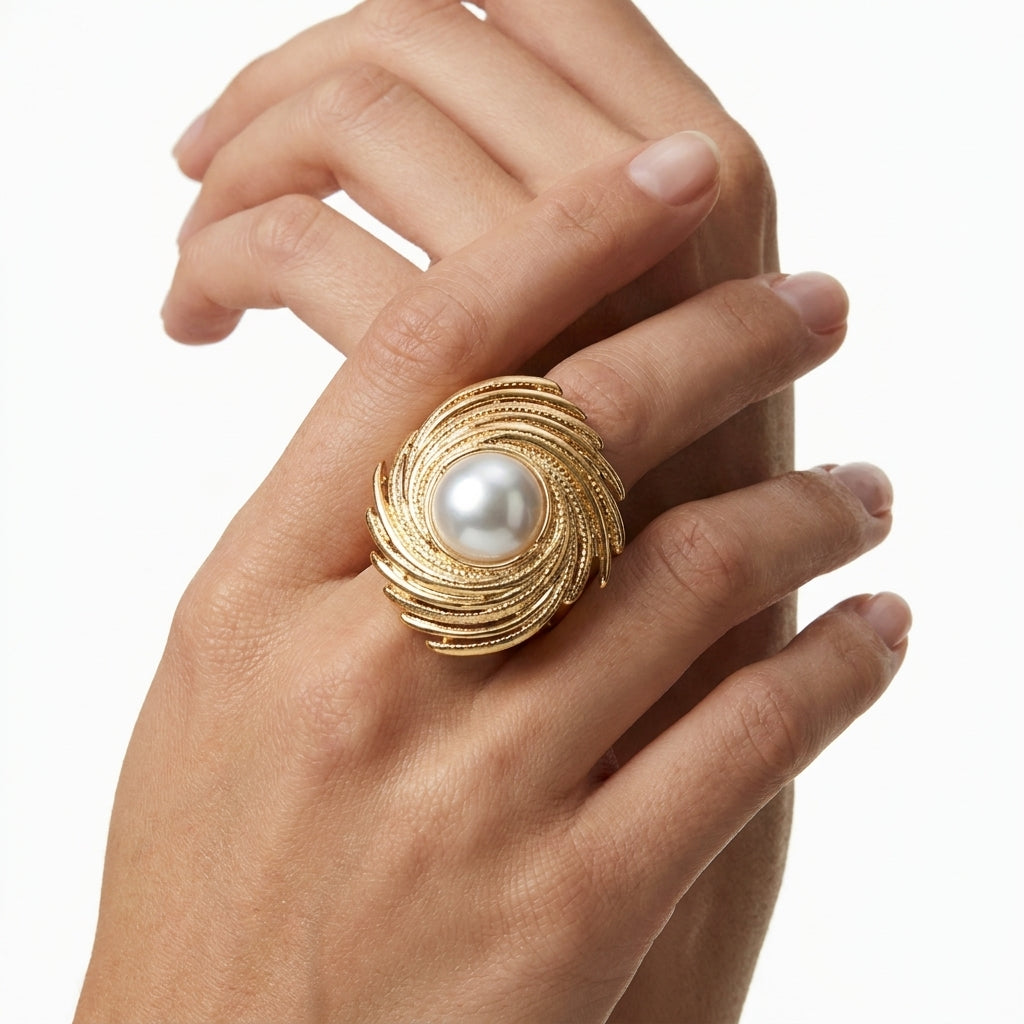Vortex Pearl Dome Yüzük