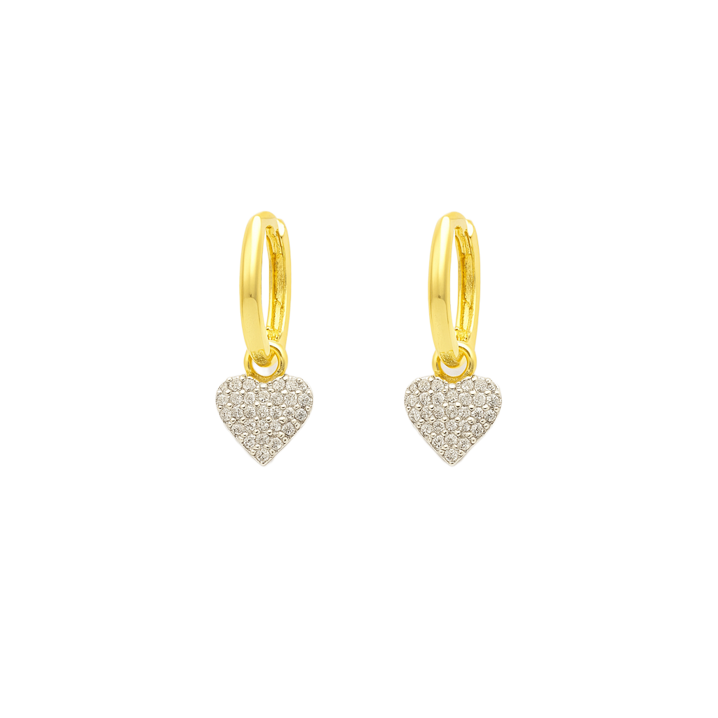 Heart Huggie Earrings