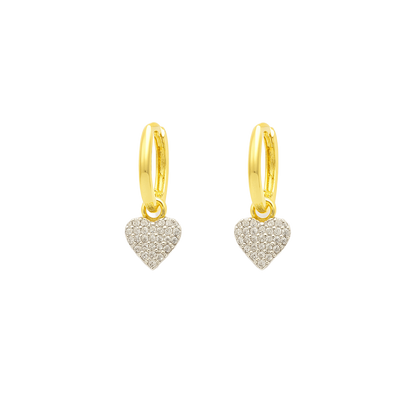 Heart Huggie Earrings